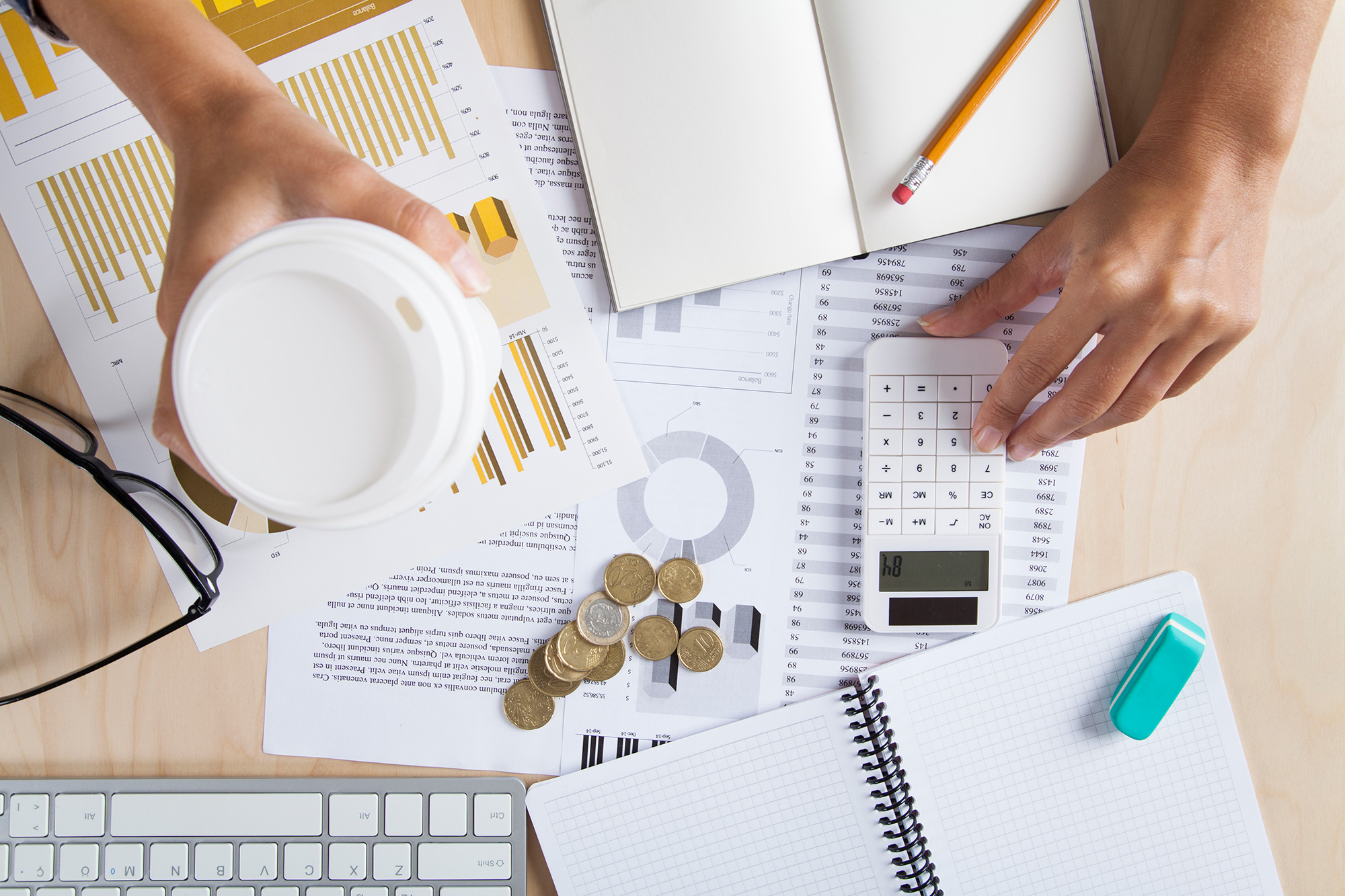 personal finances Person Reviewing Their Personal Finances at Home