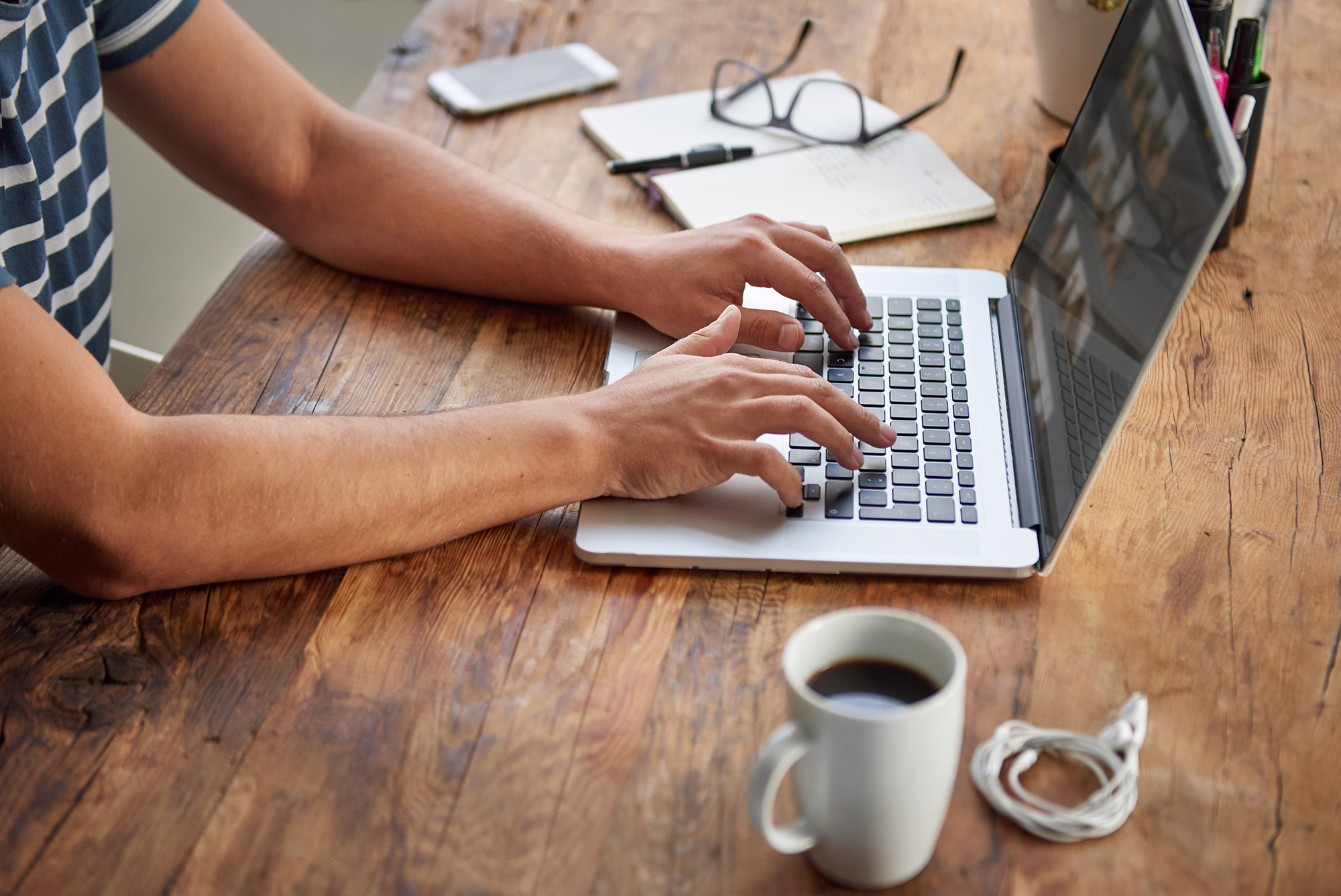 Working at Computer