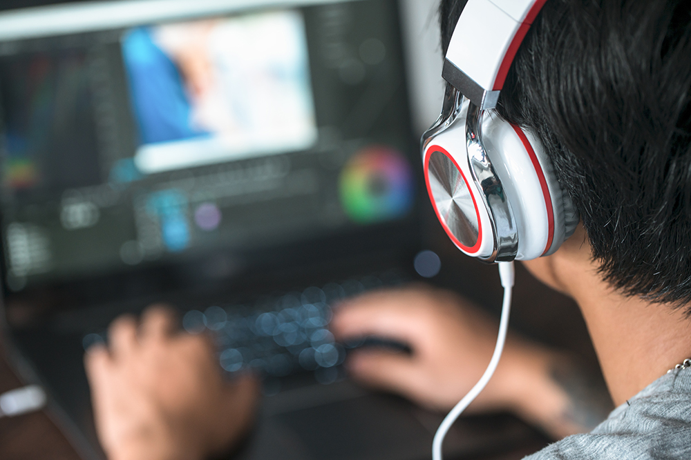 Man Adding Subtitles & Captions to a Video